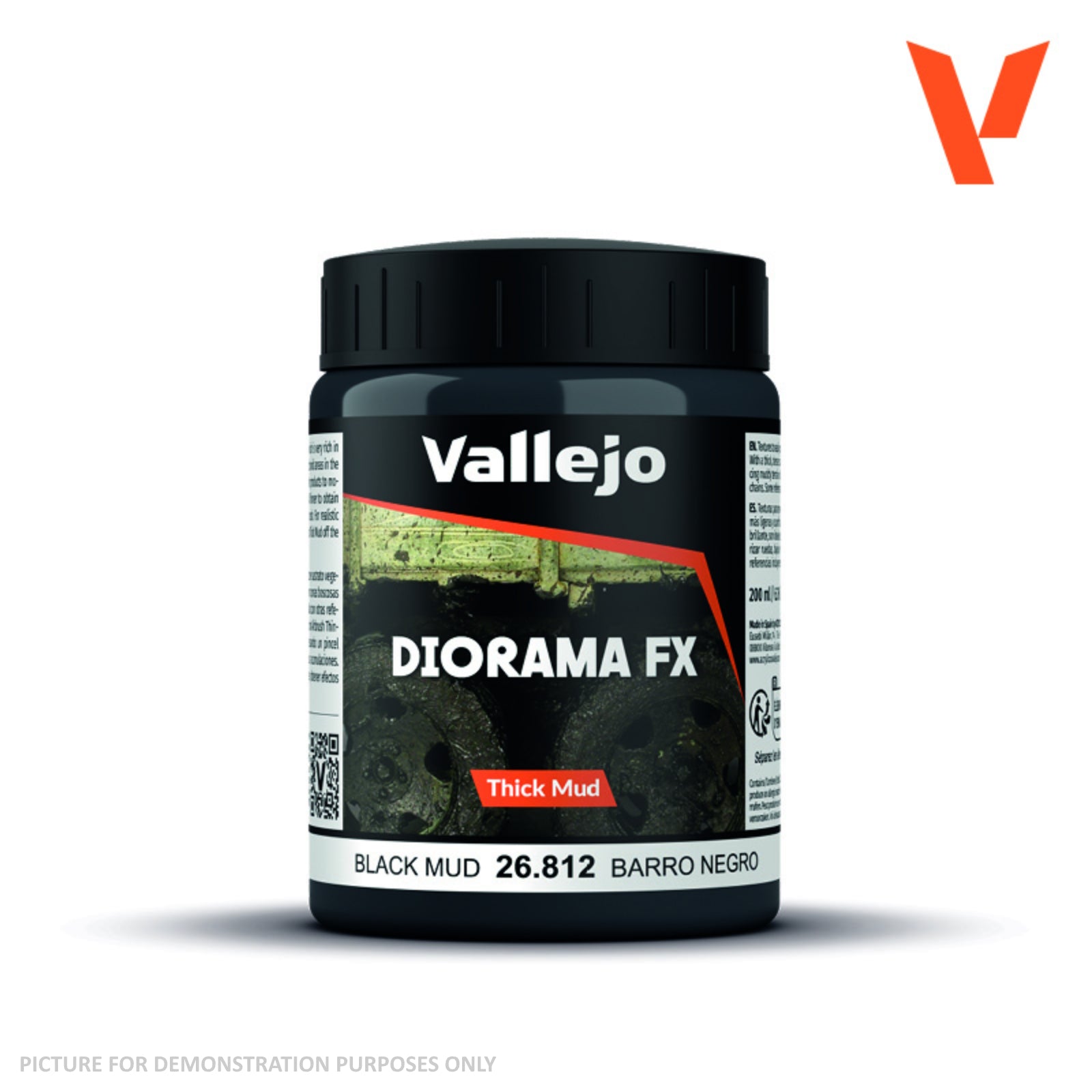Vallejo Diorama Effects - 26.812 Thick Mud Acrylic Black Mud 200ml